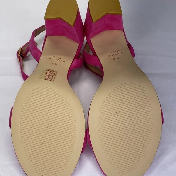 Stuart Weitzman Women’s Dancer 75 Block Heel Sandals – Peonia Pink – Size 8.5 - Picture 2 of 10